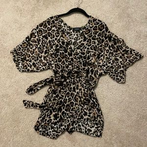 Cheetah print romper